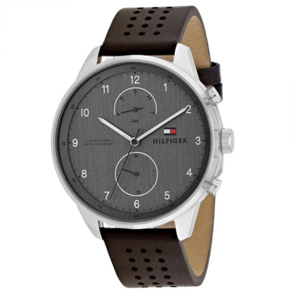 Tommy Hilfiger Men's 1791579 Chase Brown Leather Watch