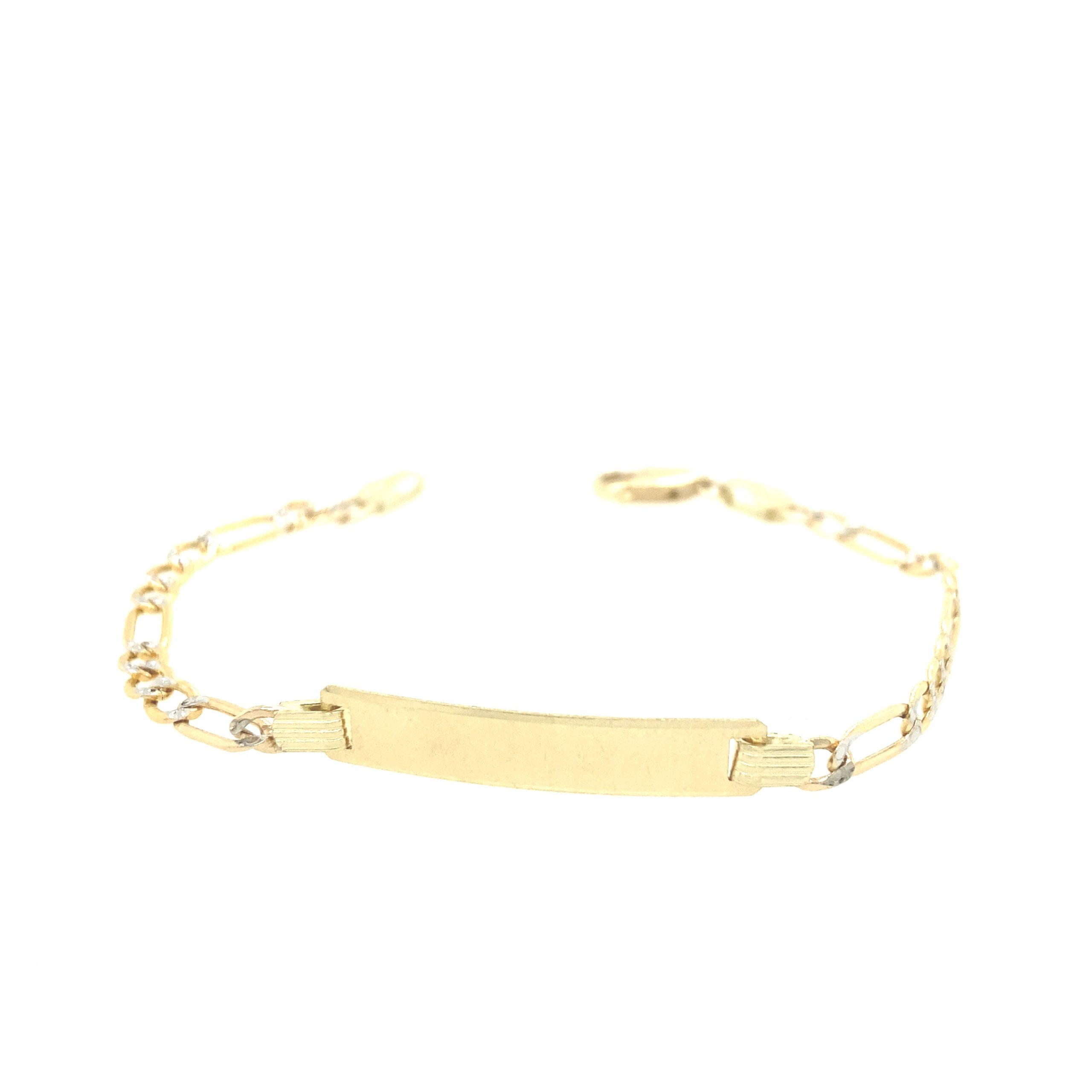 14k Gold Baby Figaro Bracelet