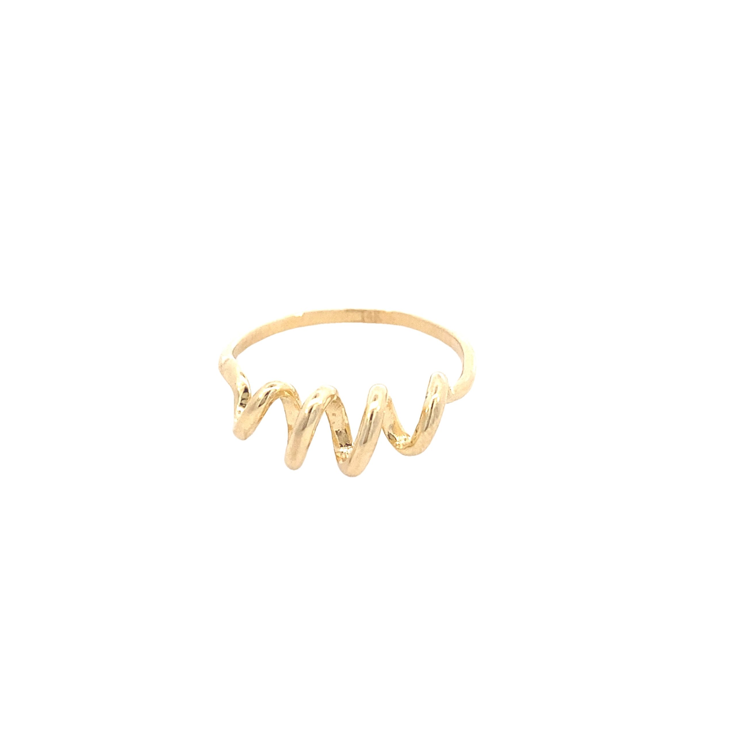 14K Gold Swirl Ring