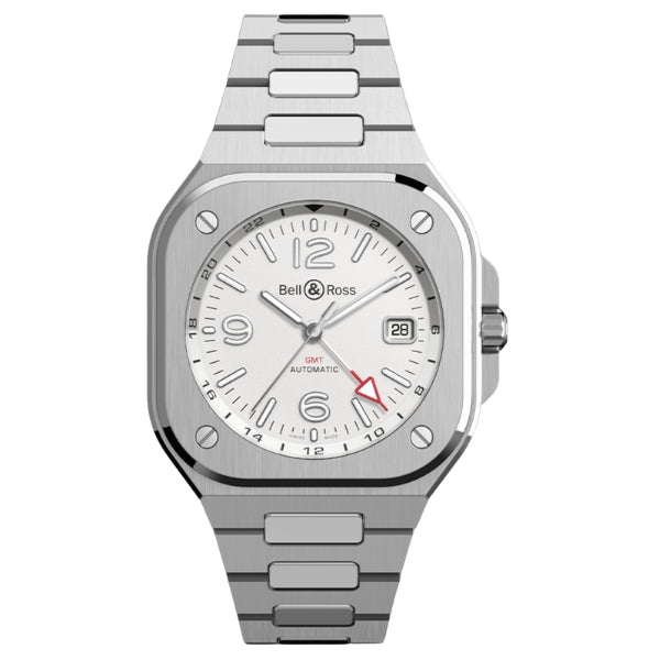 Bell & Ross BR-05 GMT White Steel on Bracelet - BR05G-SI-ST/SST