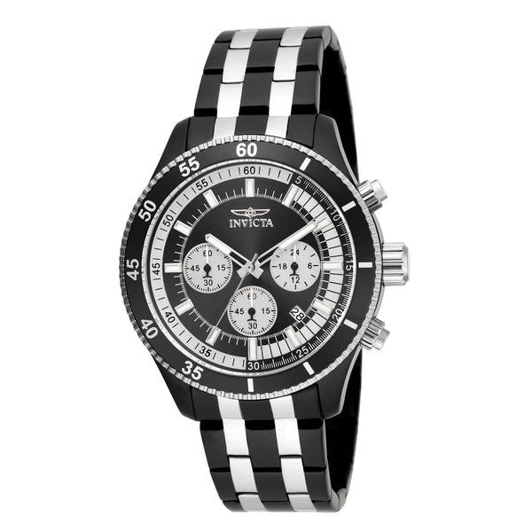 Invicta Men's 18055 Specialty Black and Silver Stainless Steel Watch