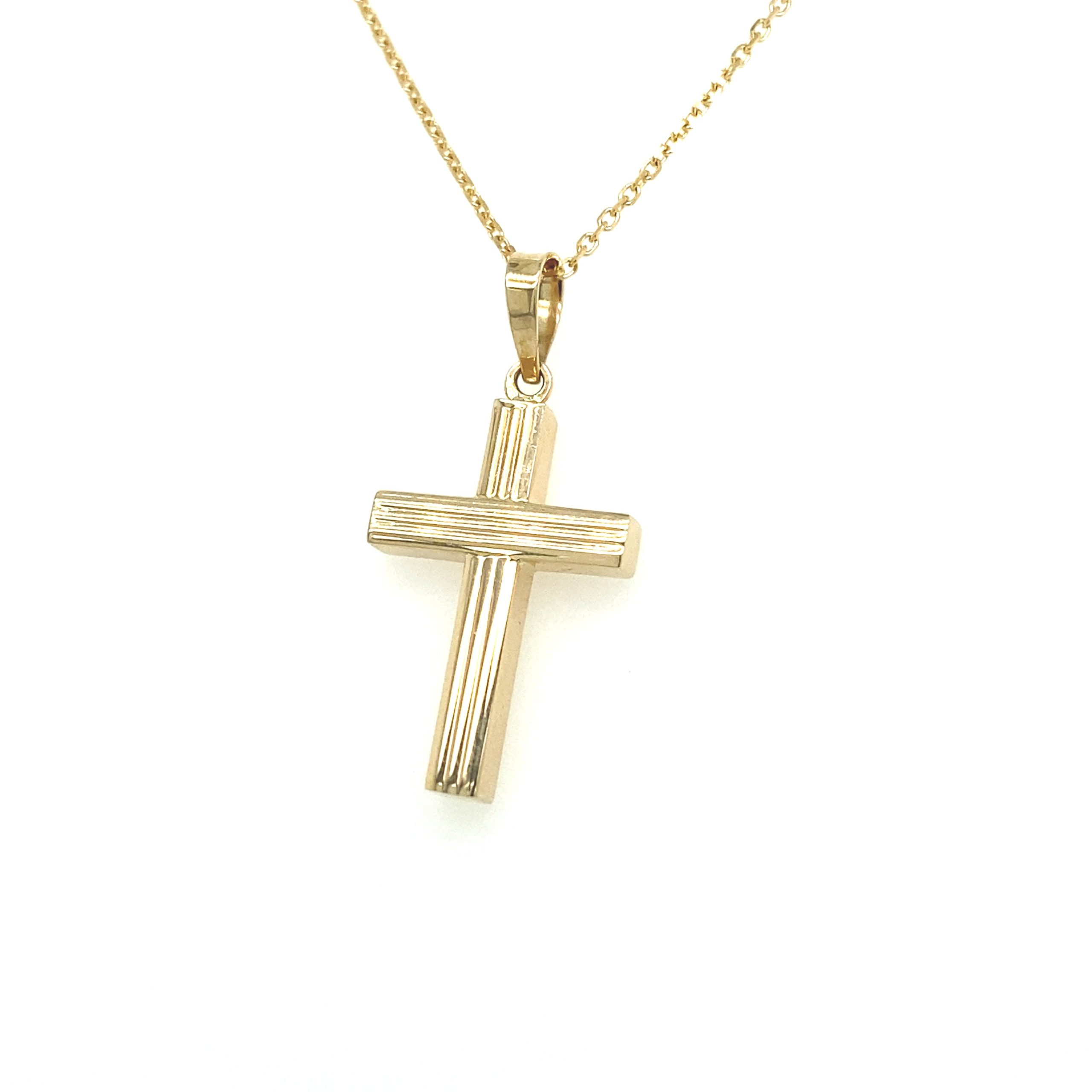 14K Gold Plain Cross Pendants