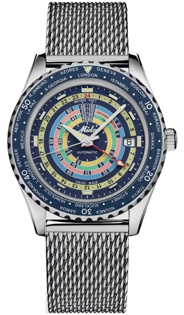 Ocean Star Decompression Wordltimer Blue