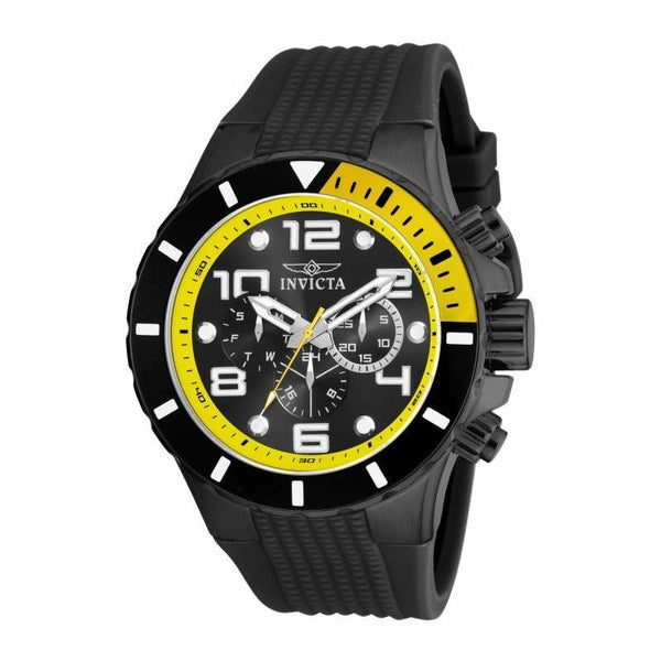 Invicta Men's 18741 Pro Diver Chronograph Black Polyurethane Watch