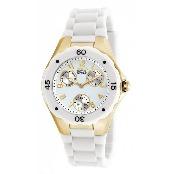 Invicta Women's 18796 Angel Chronograph White Polyurethane Watch