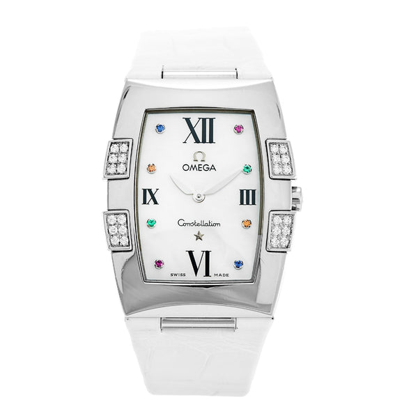 Omega Women's 1886.79.36 Constellation  White Leather Watch