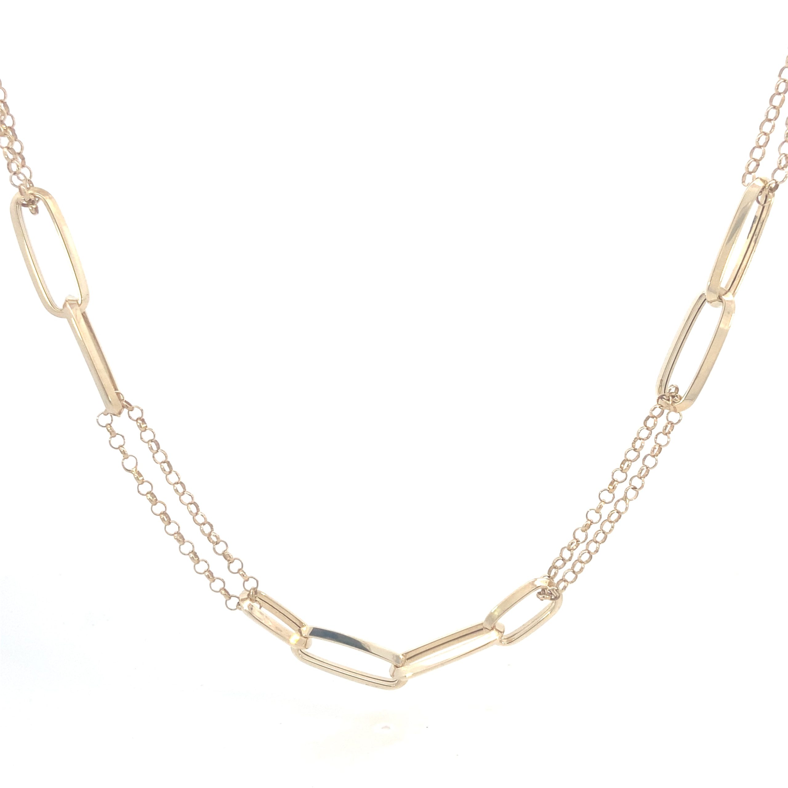 14K Gold Double Chain with Link