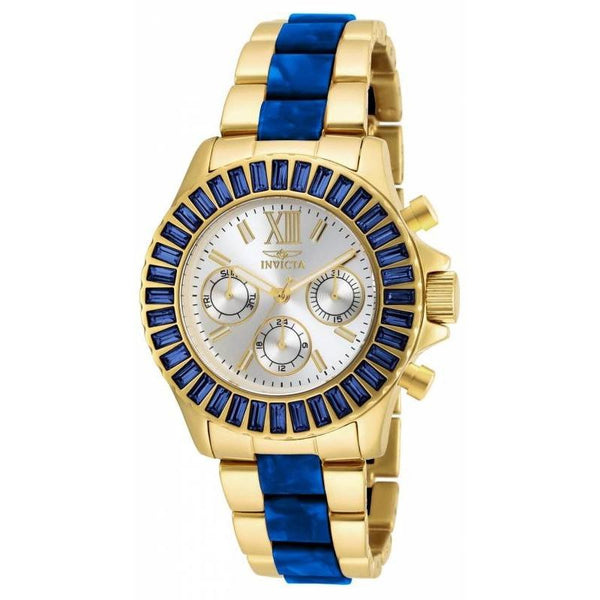 Invicta Women's 18871 Angel Chronograph Blue and Gold-Tone Stainless Steel Watch