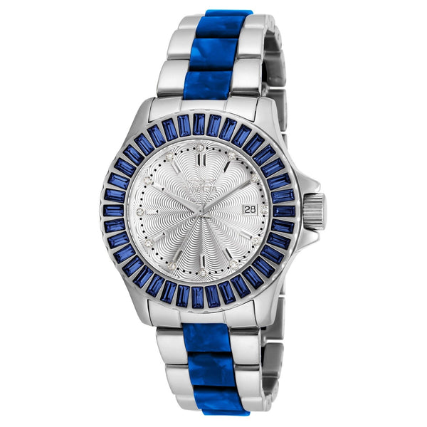 Invicta Women's 18876 Angel Silver and Blue Inserts Stainless Steel Watch