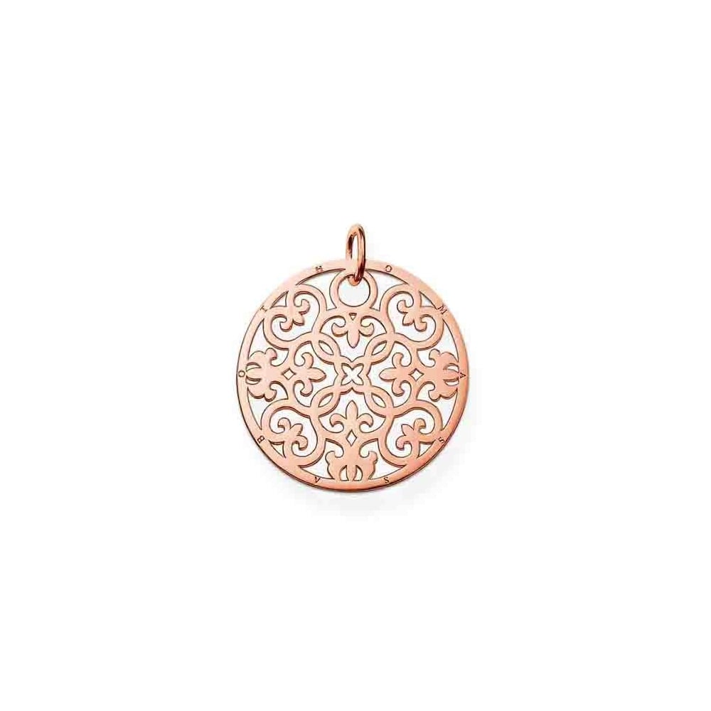 Arabesque Circle Charm (Rose-Gold)