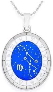 Virgo Celestial Wheel Pendant Necklace (Silver)