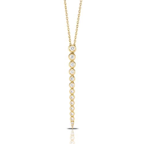 DOVES 18K YELLOW GOLD .38 DIAMOND TOTAL CARAT WEIGHT PENDANT
