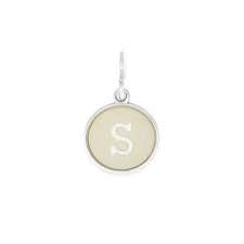 Letter S Etching Charm (Silver)