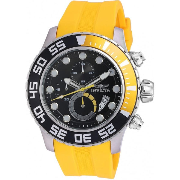 Invicta Men's 19244 Pro Diver Multi-Function Yellow Polyurethane Watch