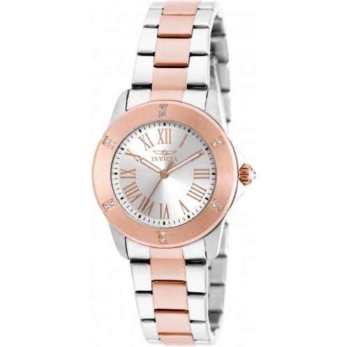 Invicta Women's 19257 Angel Rose-tone and Silver Stainless Steel Watch