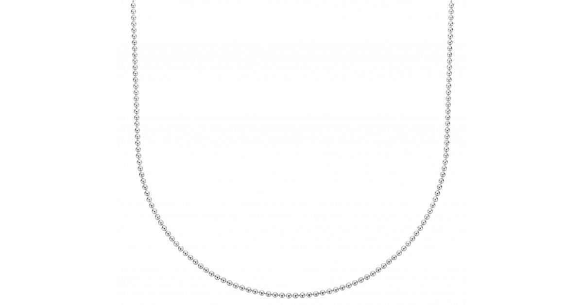 BEADED SILVER NECKLACE