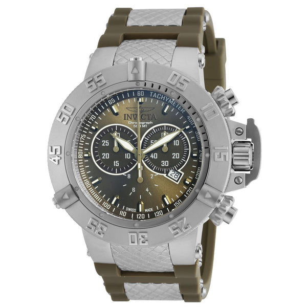 Invicta Men's 19338 Subaqua Noma III Chronograph Green Polyurethane and Stainless Steel Watch