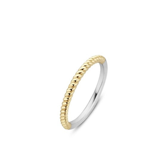 Tisento Milano Sterling Silver gold plated Silver yellow gold platedRing Finger Size 7