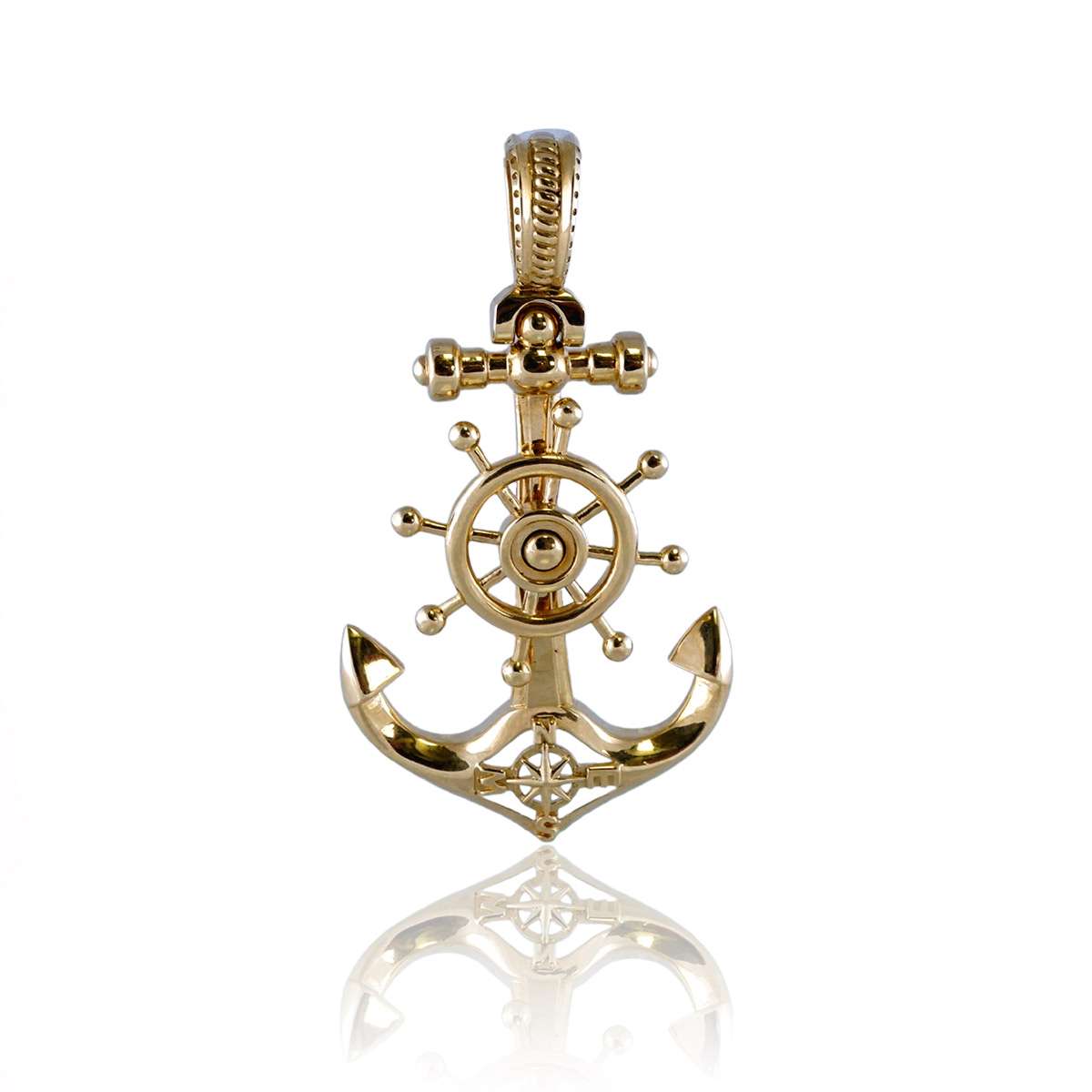 10k Yellow Gold Anchor Pendant