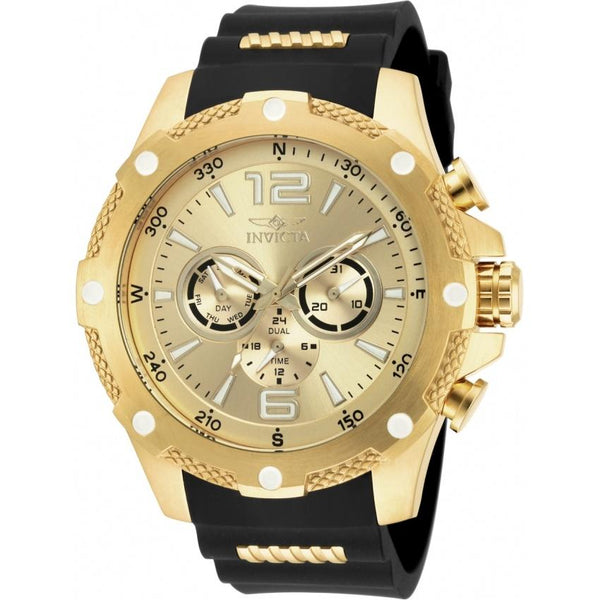 Invicta Men's 19660 I-Force Chronograph Black and Gold-Tone Polyurethane Watch
