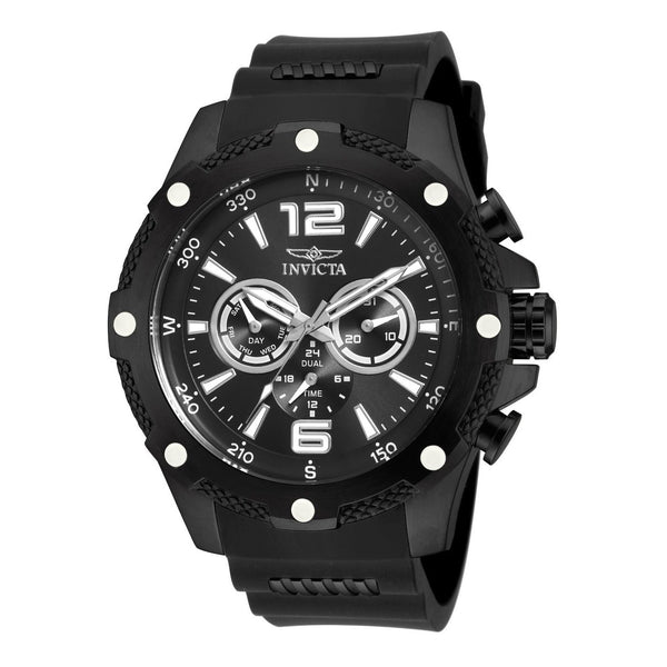 Invicta Men's 19662 I-Force Chronograph Black Polyurethane and Stainless Steel Watch