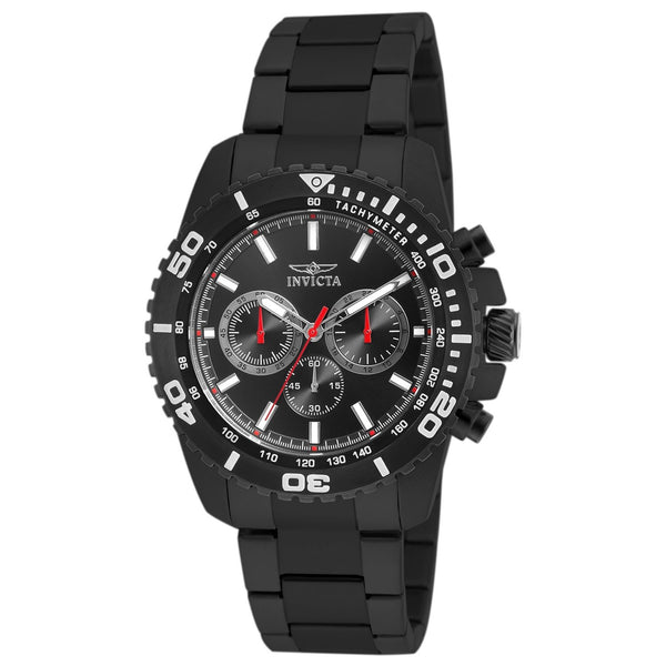 Invicta Men's 19848 Pro Diver Chronograph Black Stainless Steel Watch