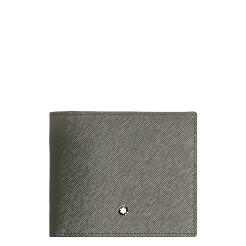 199370 Sartorial Wallet 8cc In Gray Leather