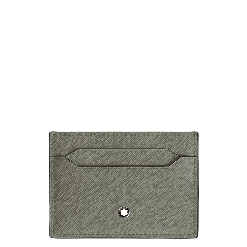 199376 Sartorial Card Holder 5cc In Gray Leather