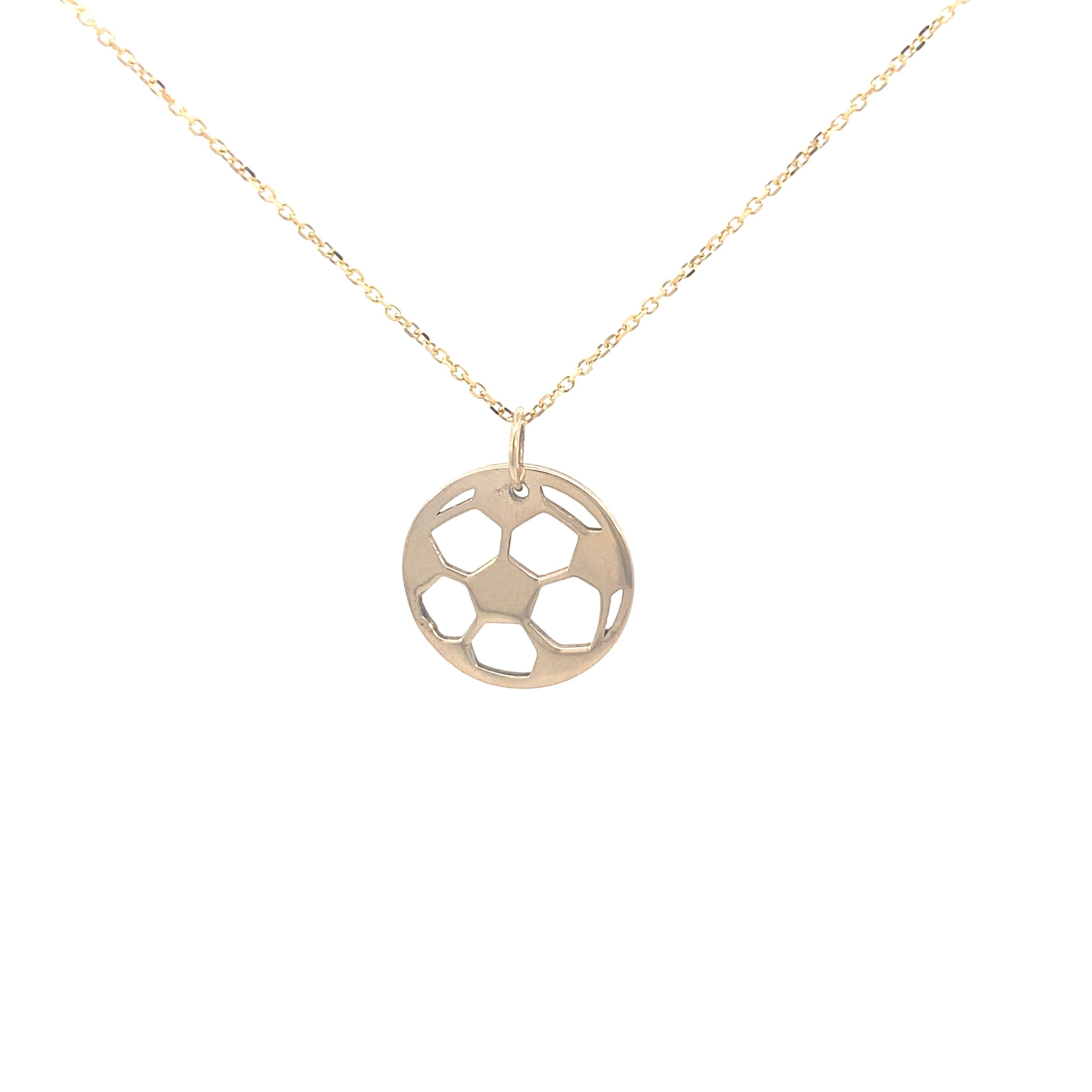 14K Gold Custom Soccer Ball Pendant
