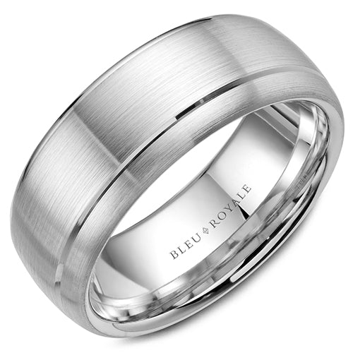 Bleu Royale 14k White Gold Men's Wedding Band - RYL-003W85-M10