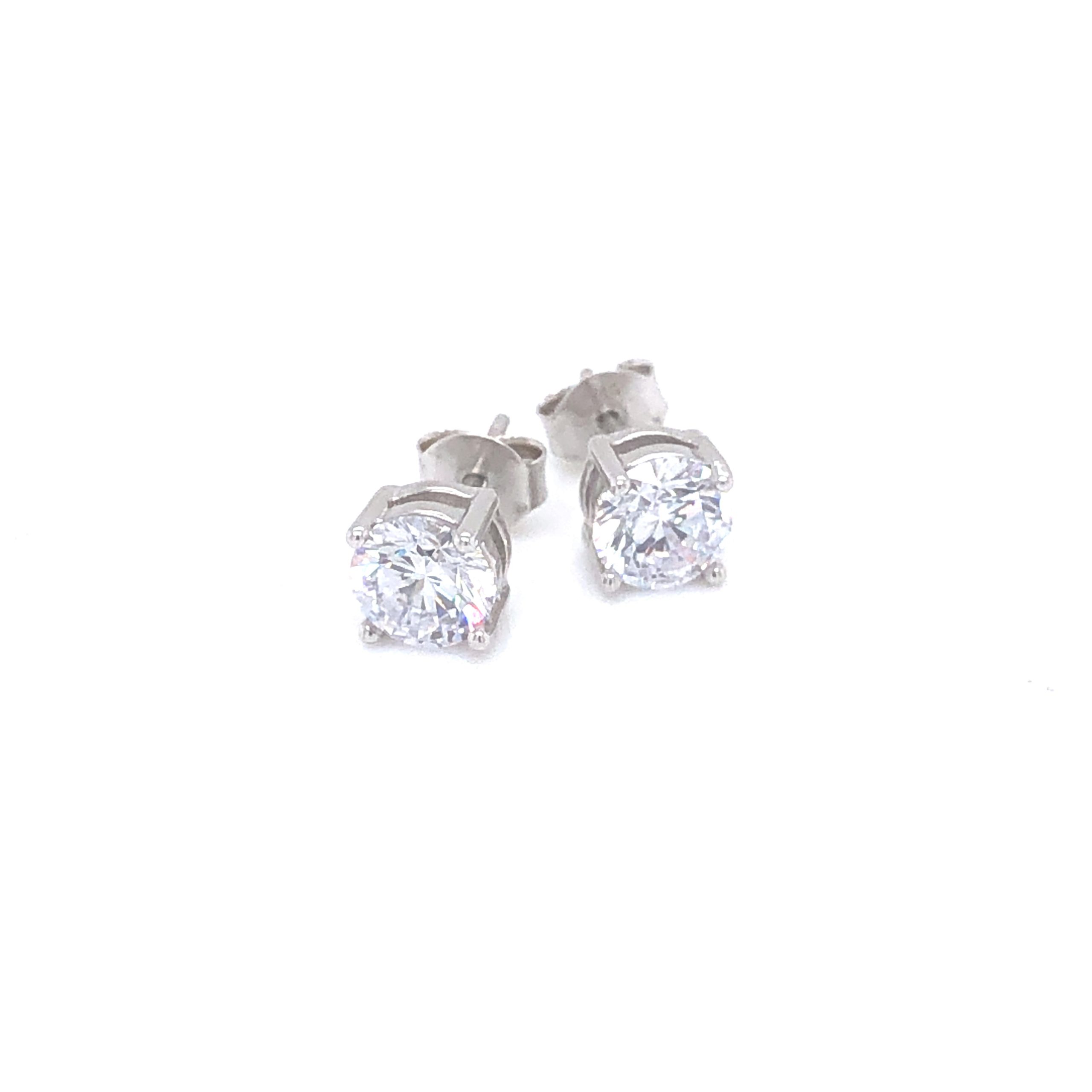 Sterling Silver 925 Stud Earrings 6MM