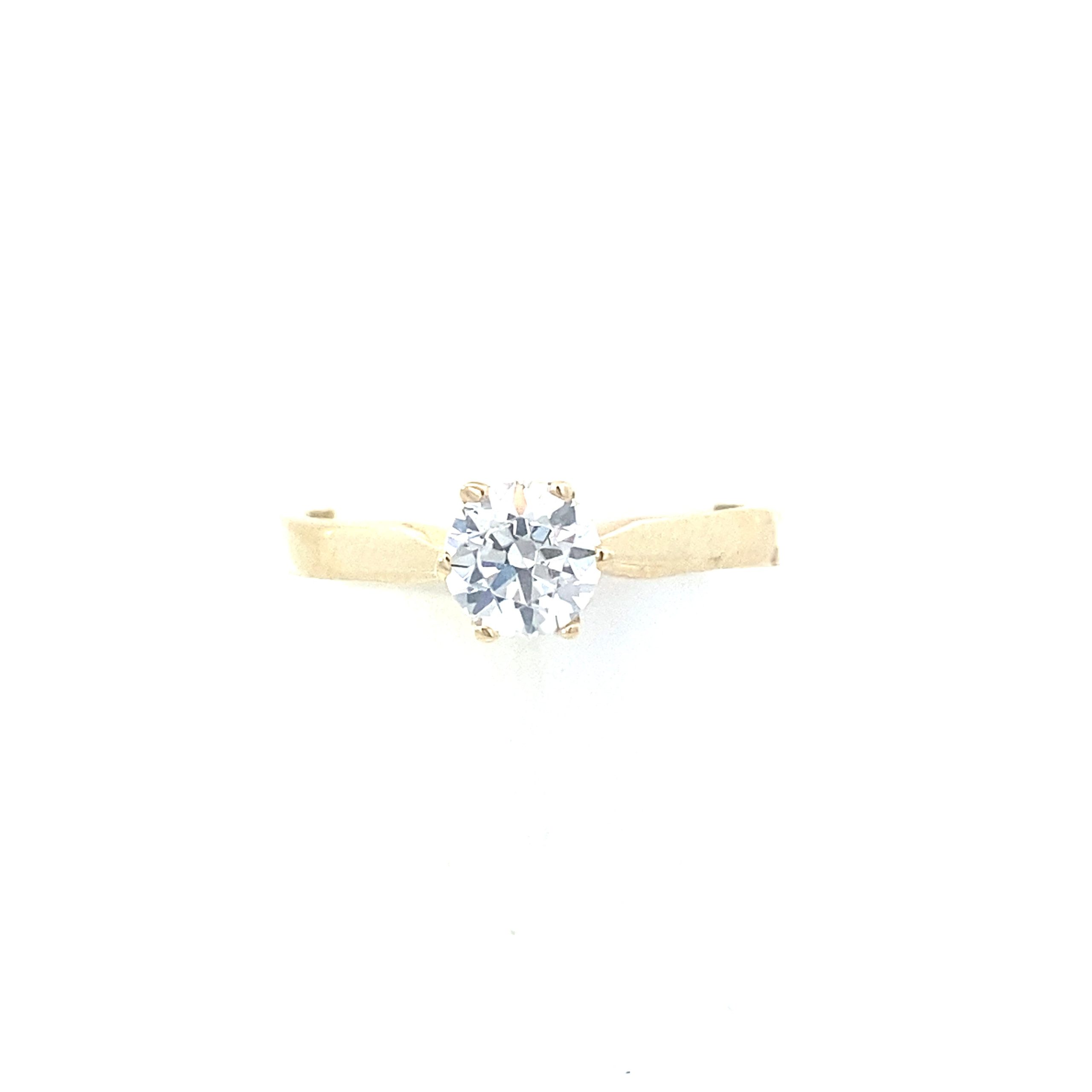 14K Gold Solitaire Ring