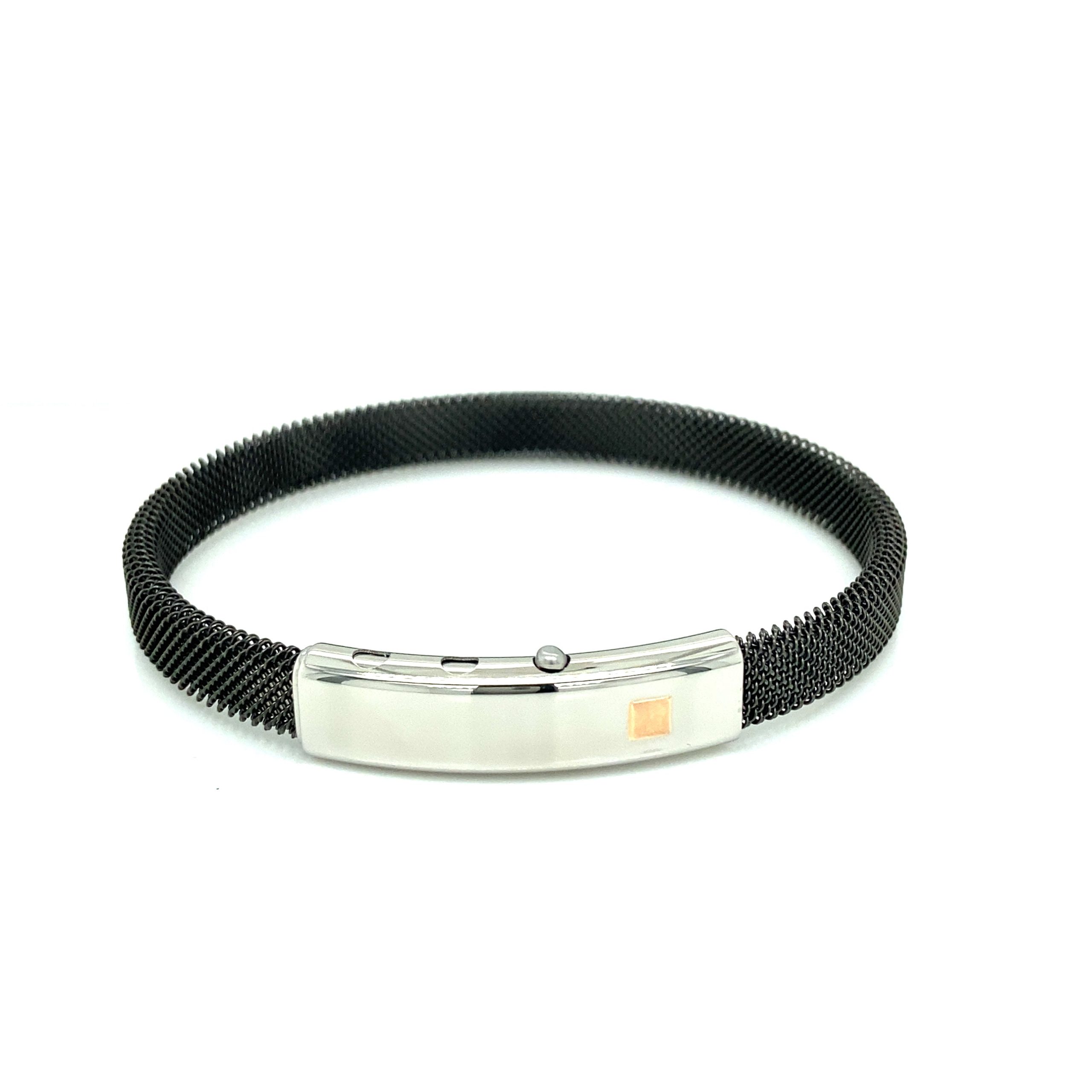 Borsari Stainless Steel Mesh Bangle