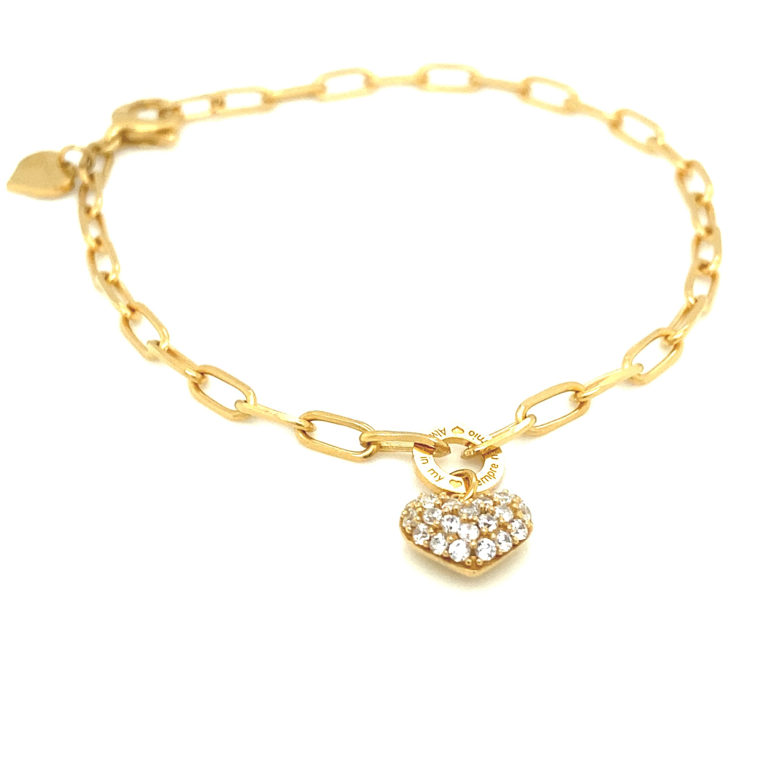 Heart Paper Clip Bracelet