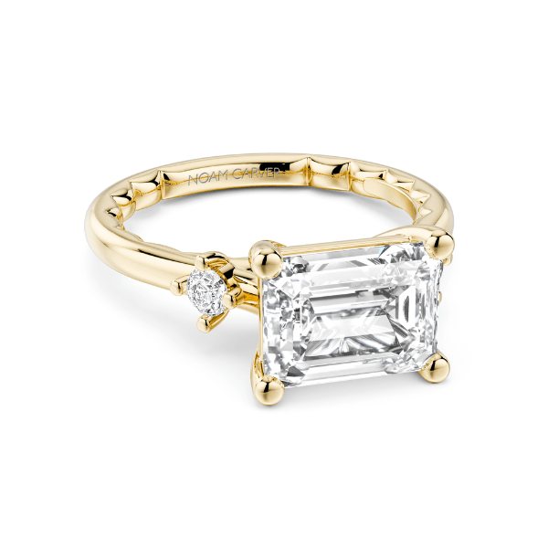 Noam Carver 14K Yellow Gold Emerald Diamond Engagement Ring - LU014-02YM18-A