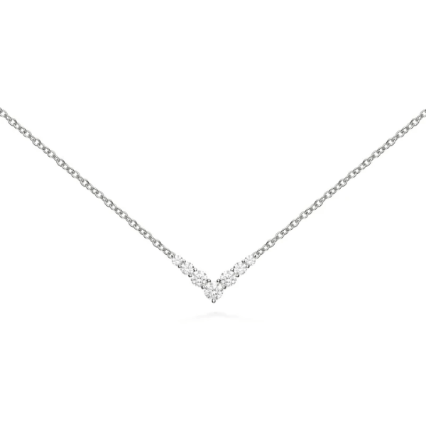 Melissa Kaye 18K Gold 0.58ctw Diamond Aria Mini V Necklace - N2202A