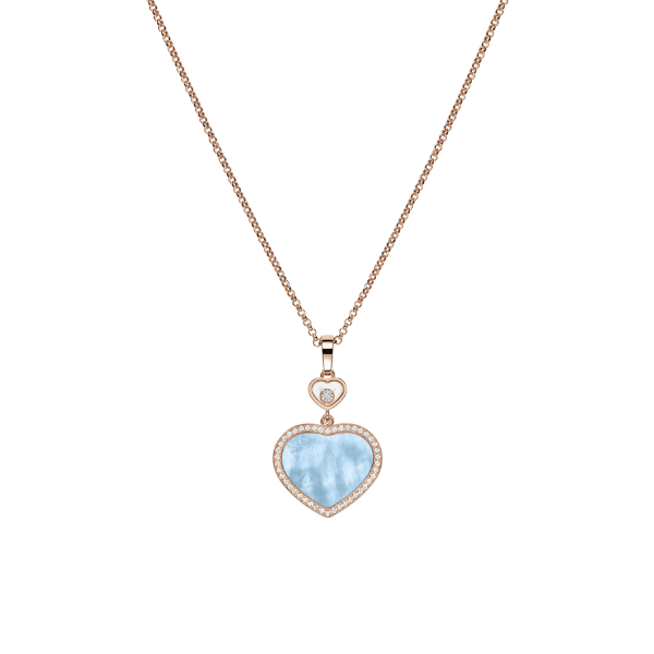 Chopard 18k Rose Gold Turquoise Mother-of-Pearl Pendant - 79A074-5340