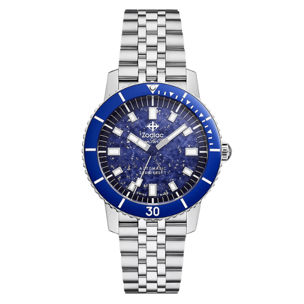 Zodiac Super Sea Wolf Stainless Steel Compression Diver Automatic Watch - ZO9312