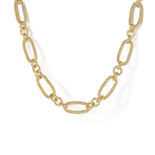 Gabriel & Co. 14K Yellow Gold Twisted Rope Chain Necklace - NK7137-17Y4JJJ