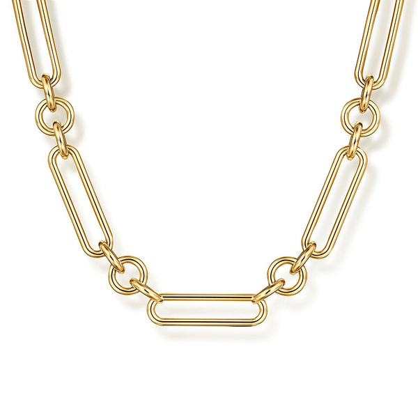 Gabriel & Co. 14K Yellow Gold Hollow Tube Link Chain Necklace - NK7978Y4JJJ