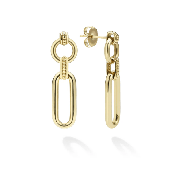 Lagos 18K Gold Link Drop Earrings - 01-11135-00