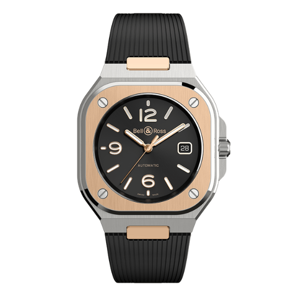 Bell & Ross BR-05 Black Steel & Gold - BR05A-BL-STPG/SRB