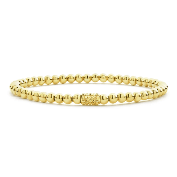 Lagos 18K Gold 4mm Bead Bracelet - 05-10285-L