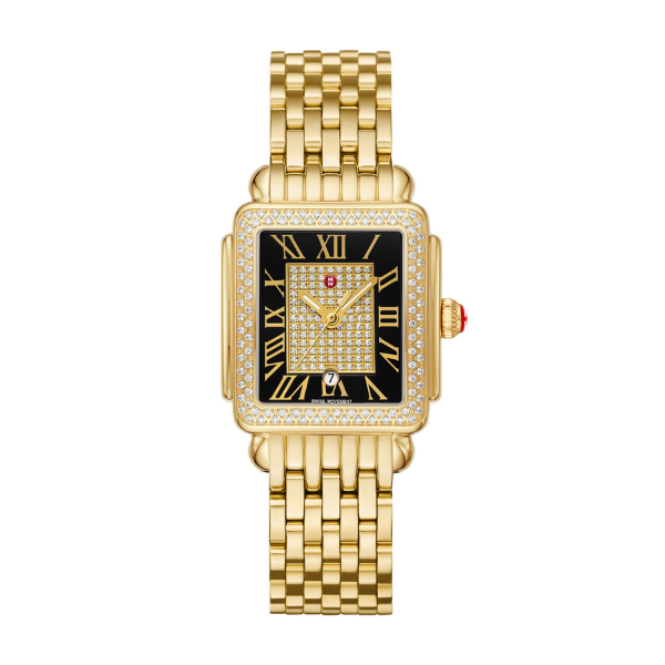 Michele Limited Edition Deco Madison Mid 18K Gold-Plated Watch - MWW06G000044