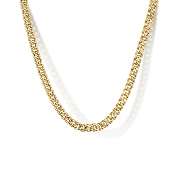 Gabriel & Co. 14K Yellow Gold Hollow Men's Cuban Link Chain Necklace - NKM2077-22Y4JJJ