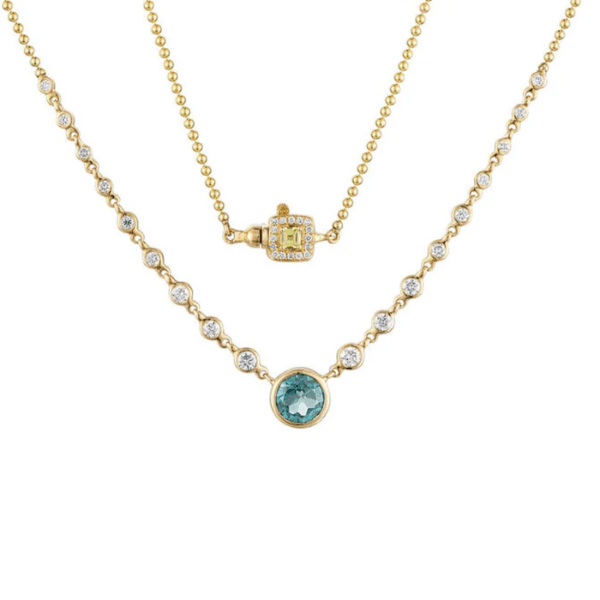 Eden Presley 14k Yellow Gold Bubbles Small Tourmaline Necklace