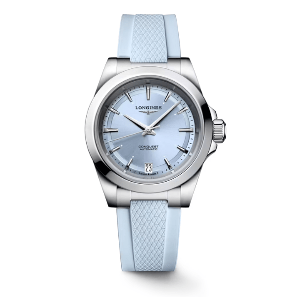 Longines Conquest Blue Dial 34mm Rubber Strap - L3.430.4.92.9