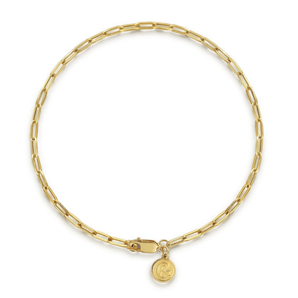 Gabriel & Co 14K Yellow Gold 7 inch Hollow Paperclip Chain Bracelet - TB4672Y4JJJ
