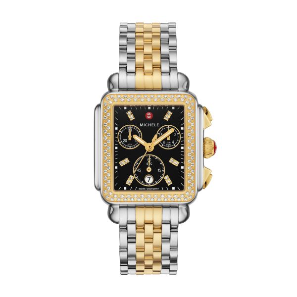 Michele Deco Two-Tone 18K Gold-Plated Diamond Watch - MWW06A000808