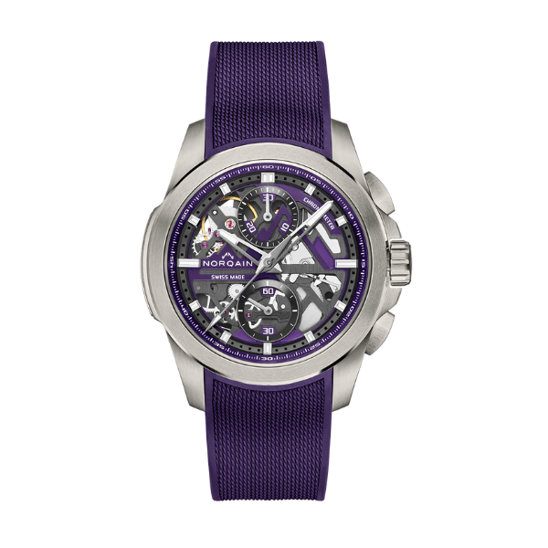 Norqain Independence Skeleton Chrono 42mm Titanium Purple- N3200.40T03.P01.R01